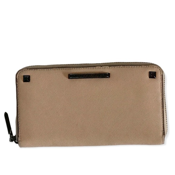 Rebecca Minkoff Handbags - Rebecca Minkoff Light Tan Ava Saffiano Leather Textured Wallet